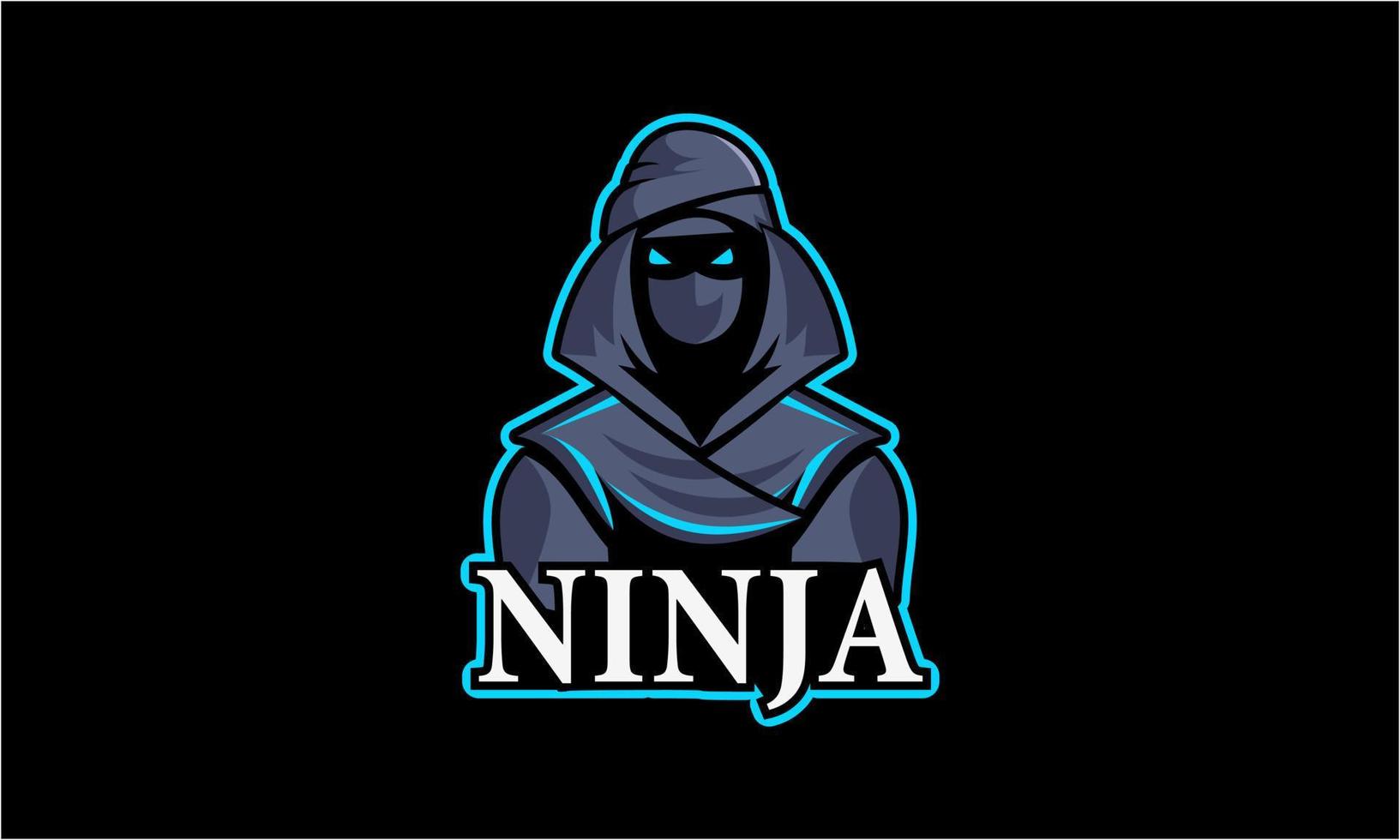 e-sport Ninja mascotte karakter logo vector