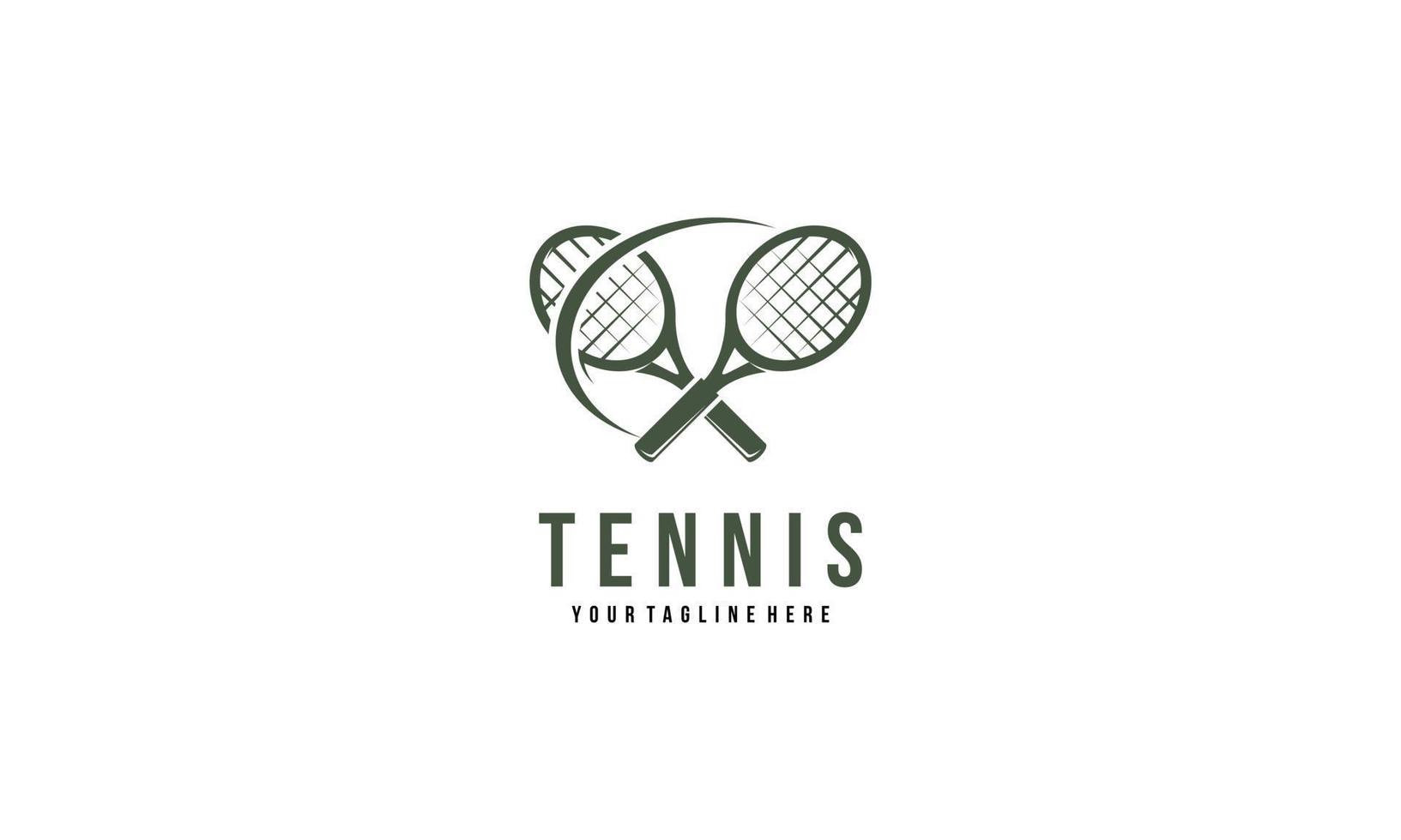 tennis racket en bal logo ontwerp vector