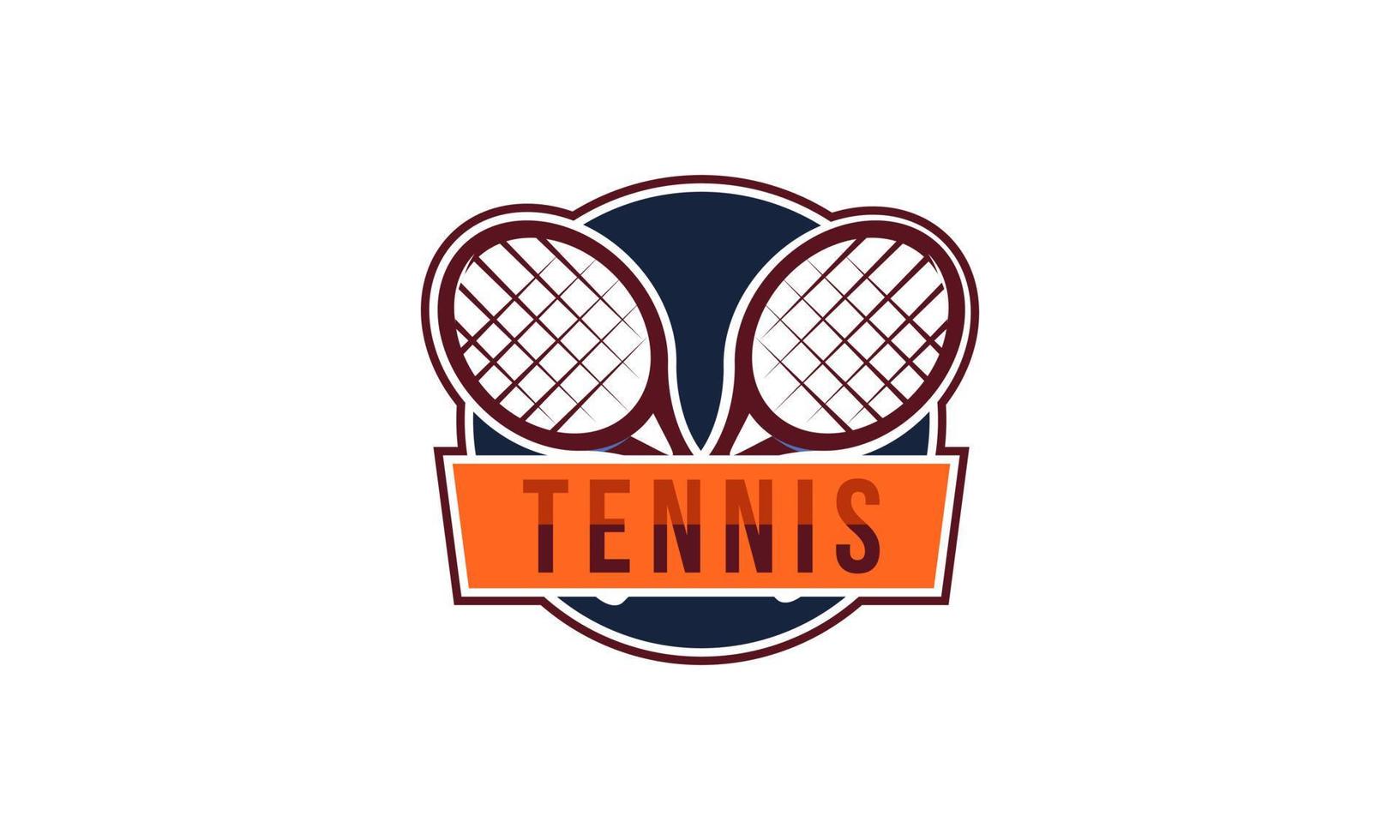 tennis racket en bal logo ontwerp vector