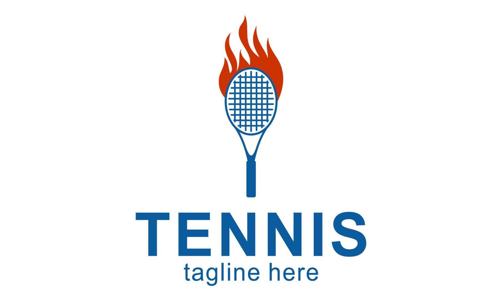 tennis racket en bal logo ontwerp vector