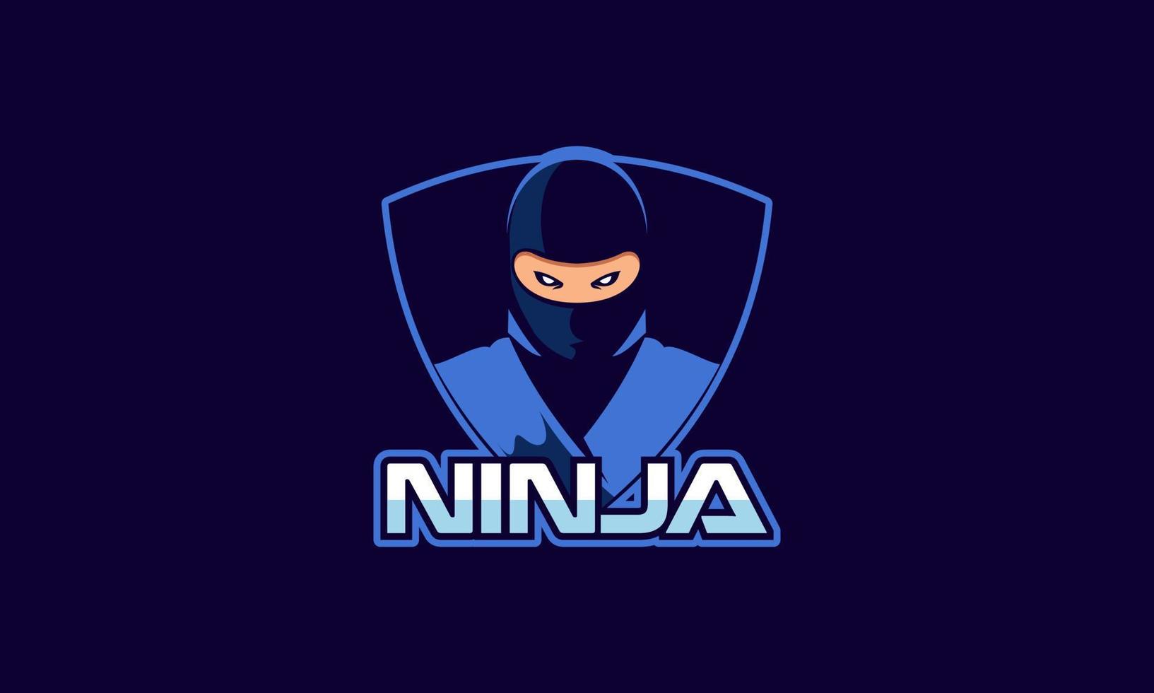 e-sport Ninja mascotte karakter logo vector