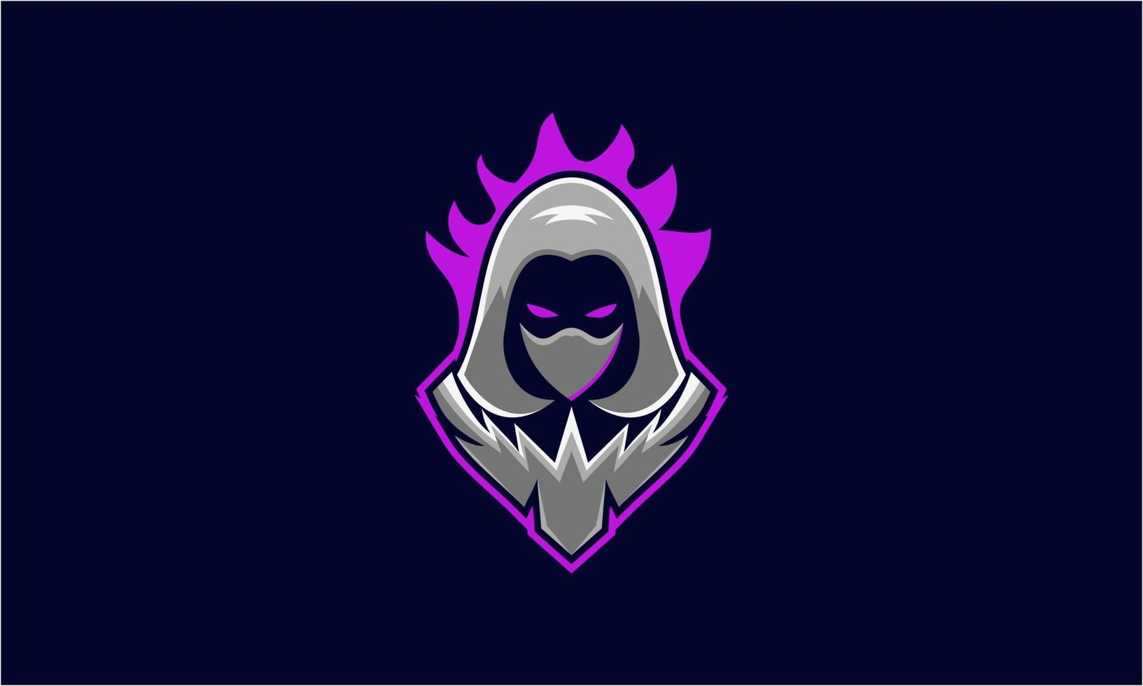 e-sport Ninja mascotte karakter logo vector