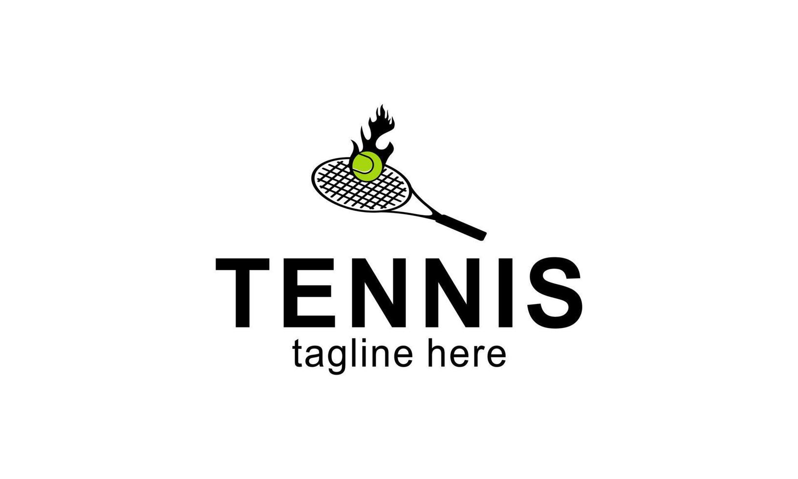 tennis racket en bal logo ontwerp vector