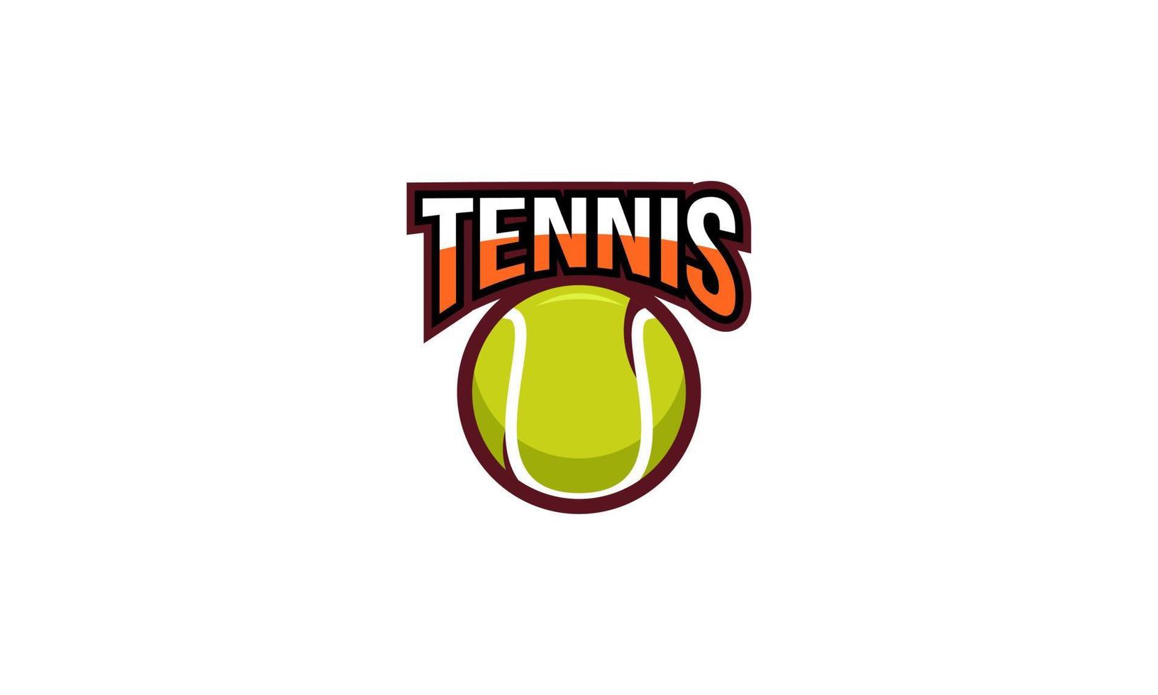 tennis racket en bal logo ontwerp vector