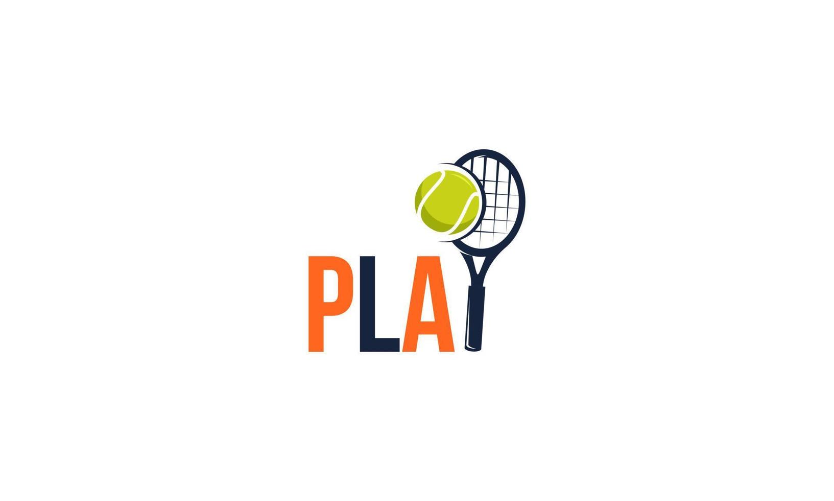 tennis racket en bal logo ontwerp vector