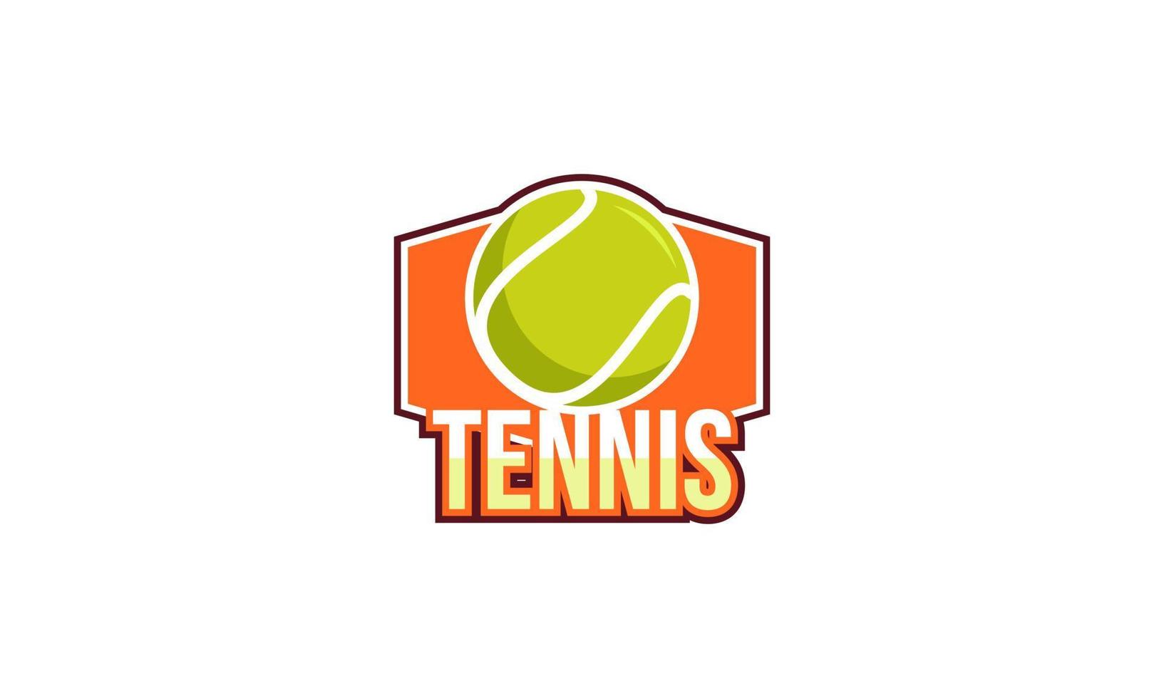 tennis racket en bal logo ontwerp vector