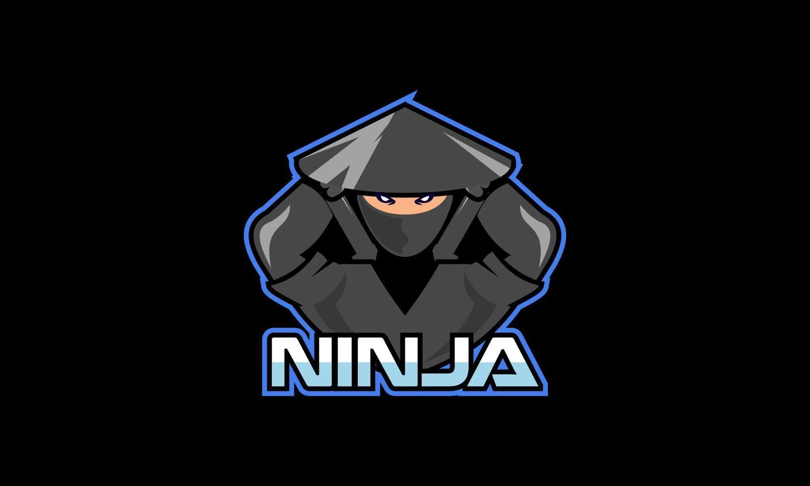 e-sport Ninja mascotte karakter logo vector