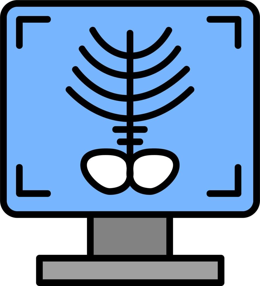 röntgenstraal bot vector icoon