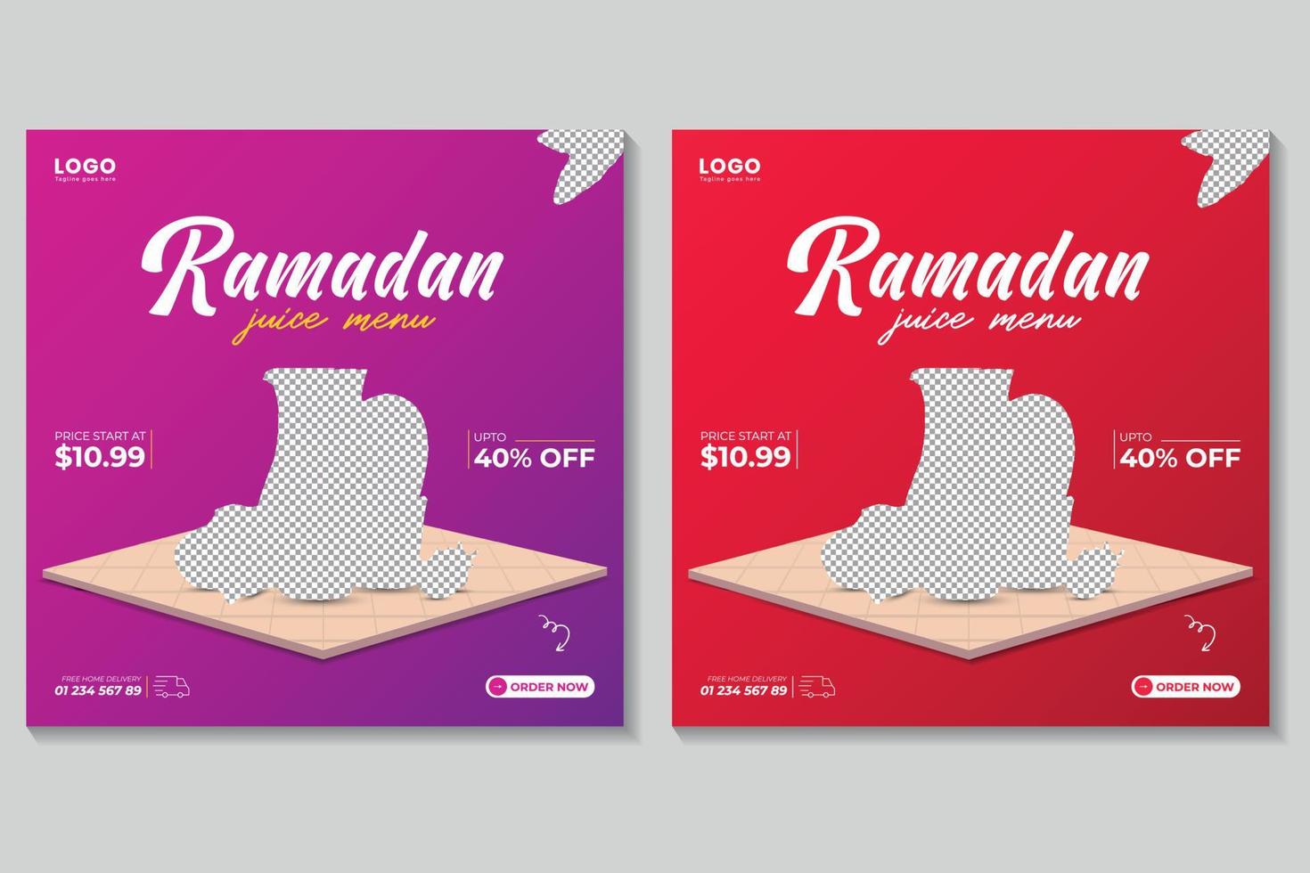 sap sociaal media post of plein folder voor Ramadan iftar vector