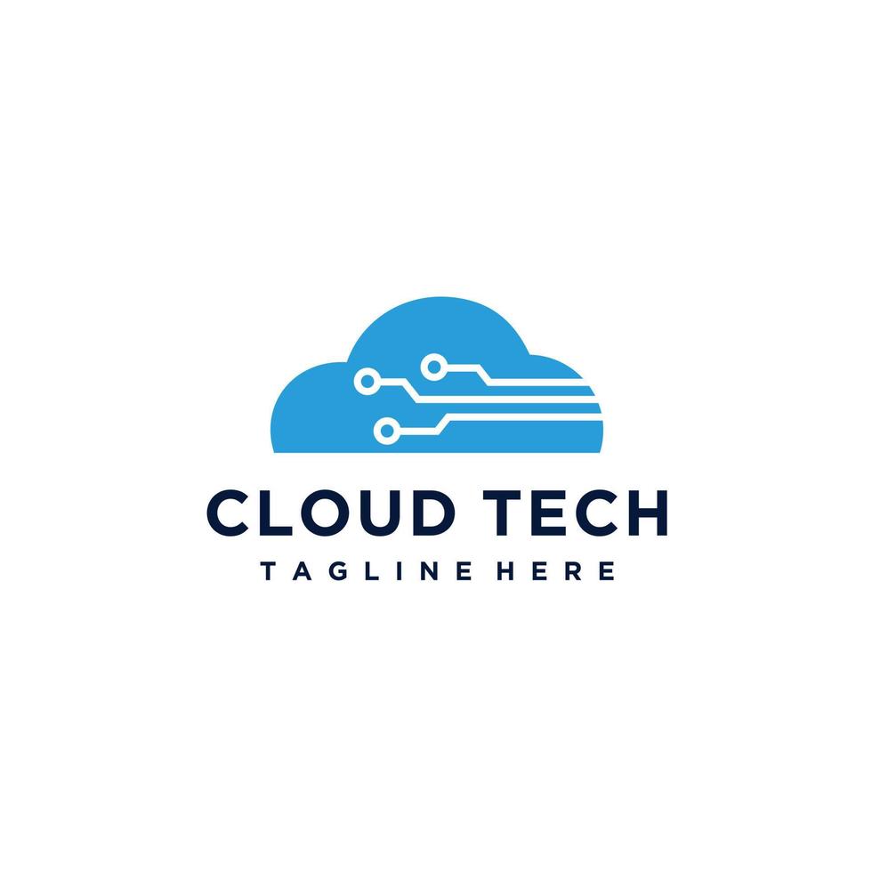 wolk tech aansluiten logo ontwerp vector sjabloon icoon