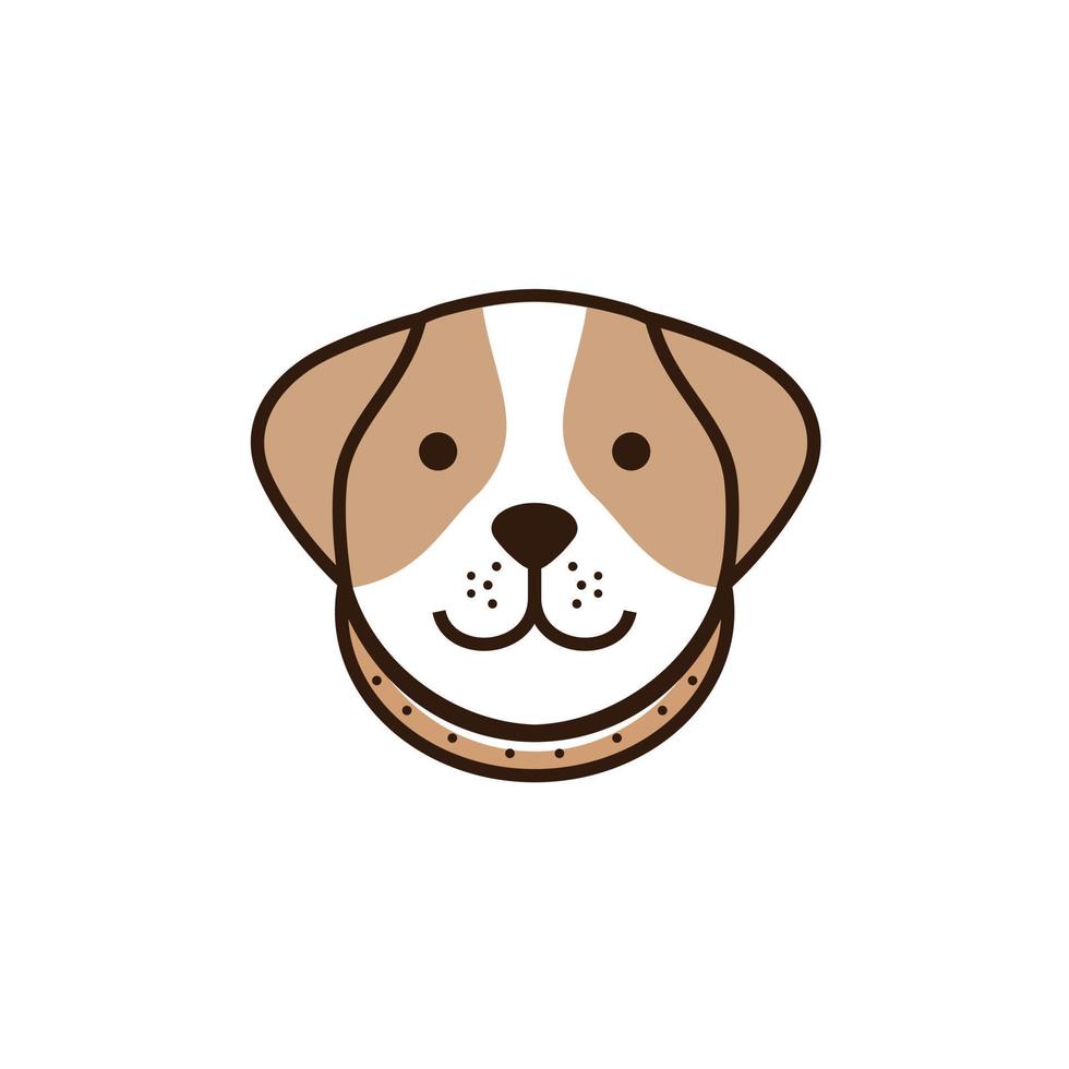 schattig hond huisdier puppy logo ontwerp vector etiket illustratie icoon