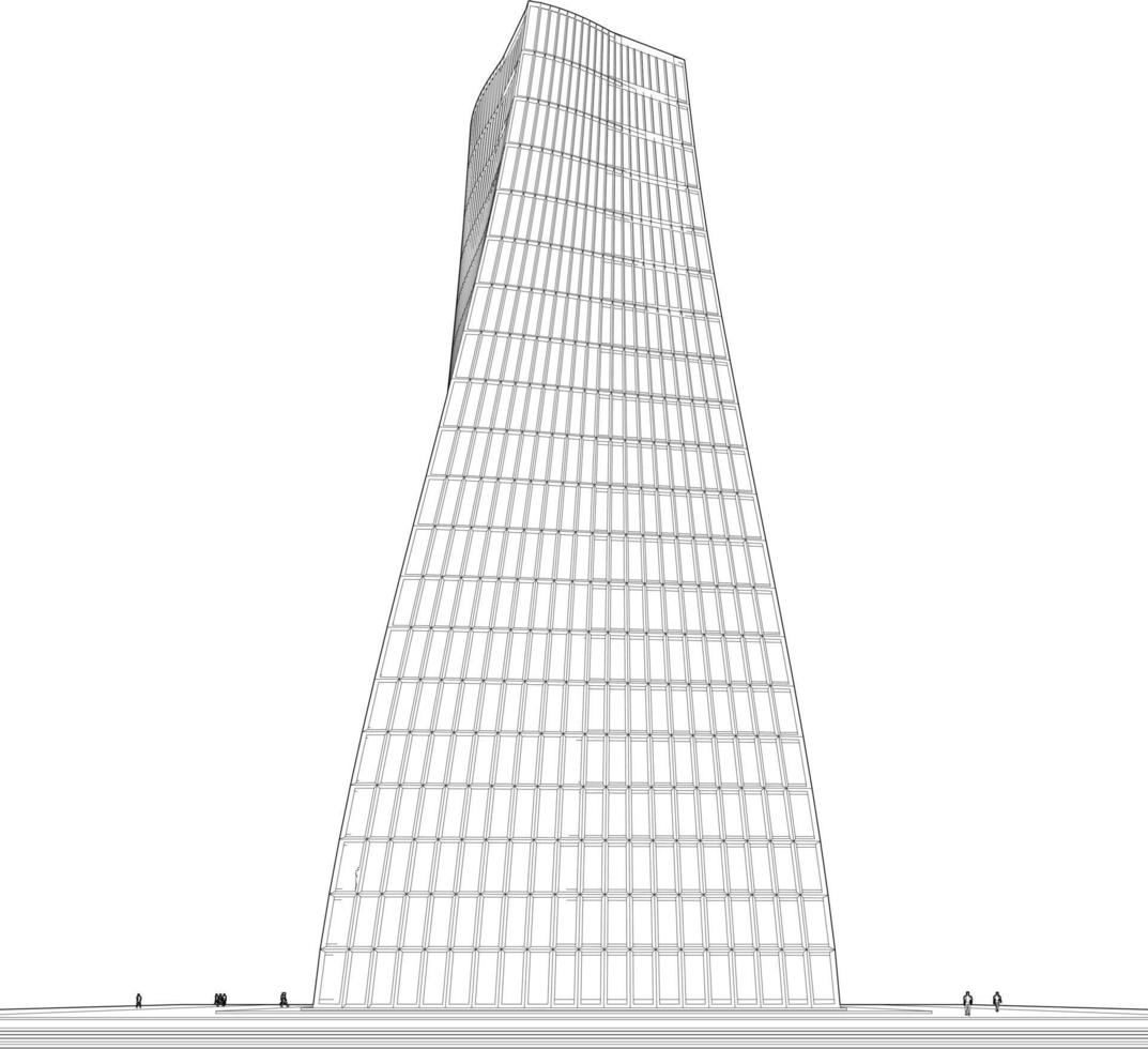 3d illustratie van gebouw in concept vector