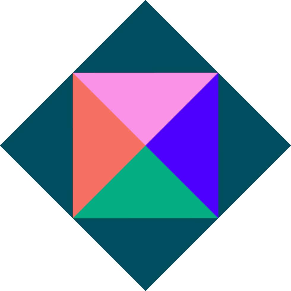 illustratie van meetkundig vormen plein en driehoek. vector