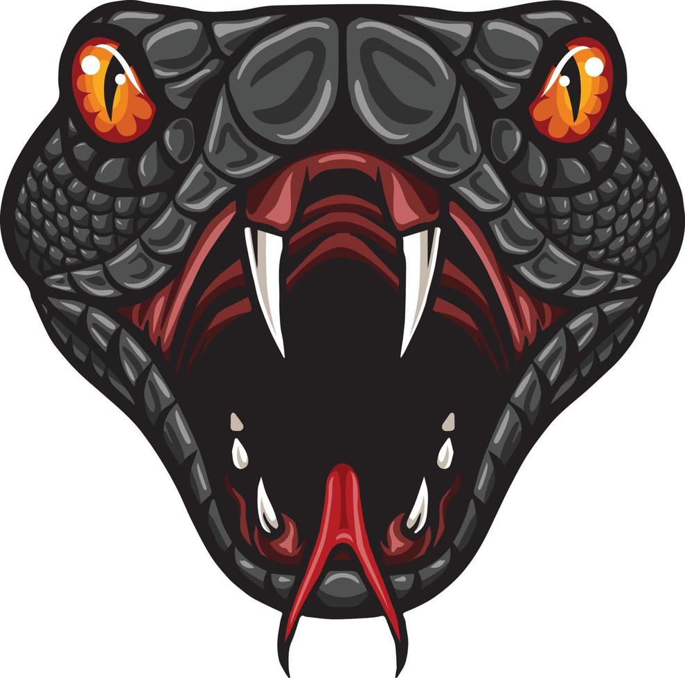 boos cobra hoofd mascotte logo ontwerp vector