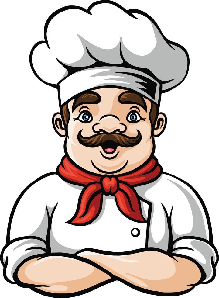 tekenfilm chef Mens mascotte ontwerp vector