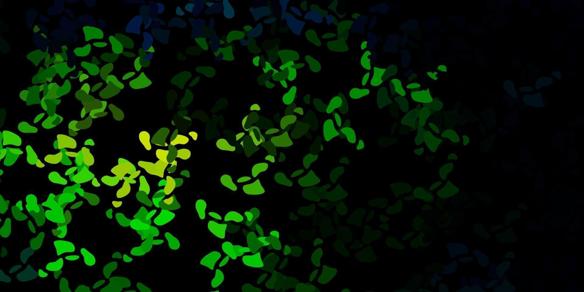 donkerblauw, groen vectormalplaatje met abstracte vormen. vector