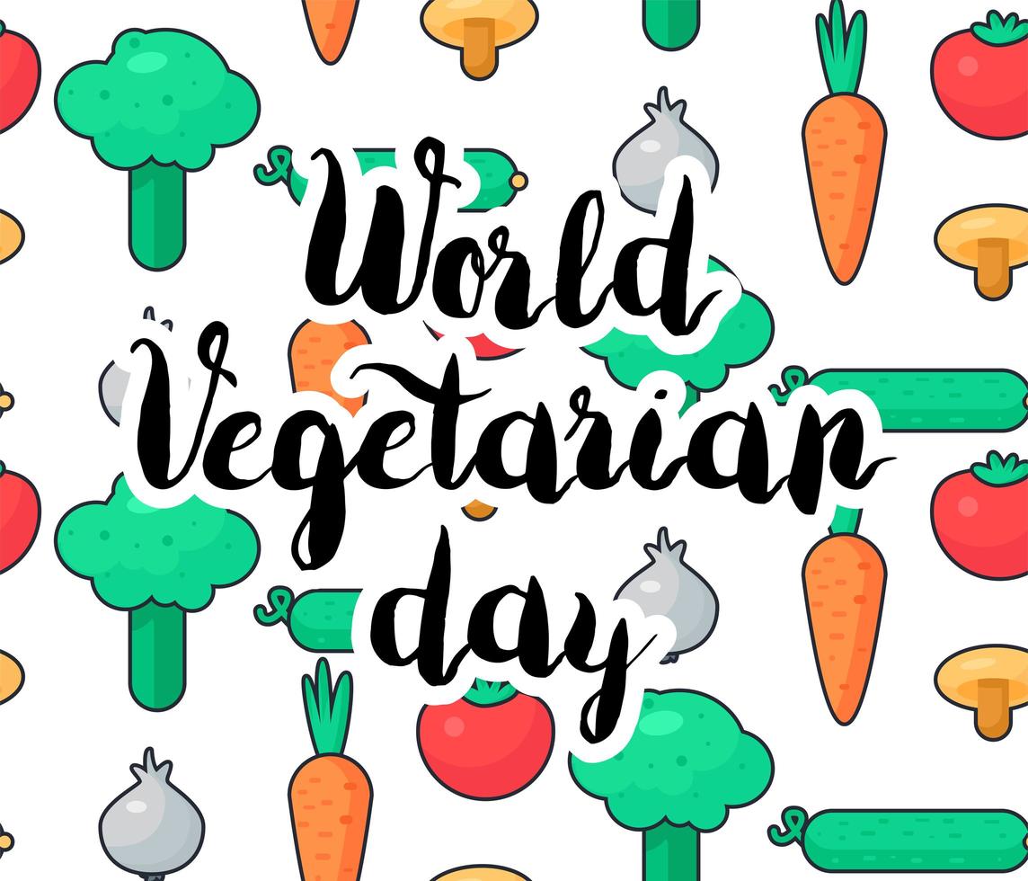 wereld vegetarische dag vector