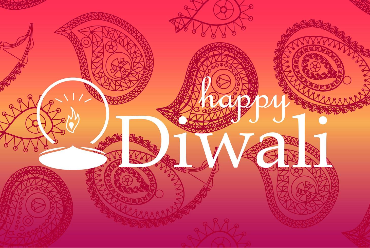 gelukkige diwali-viering banner vector