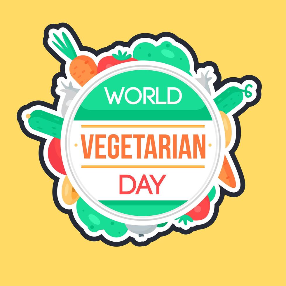 wereld vegetarische dag vector