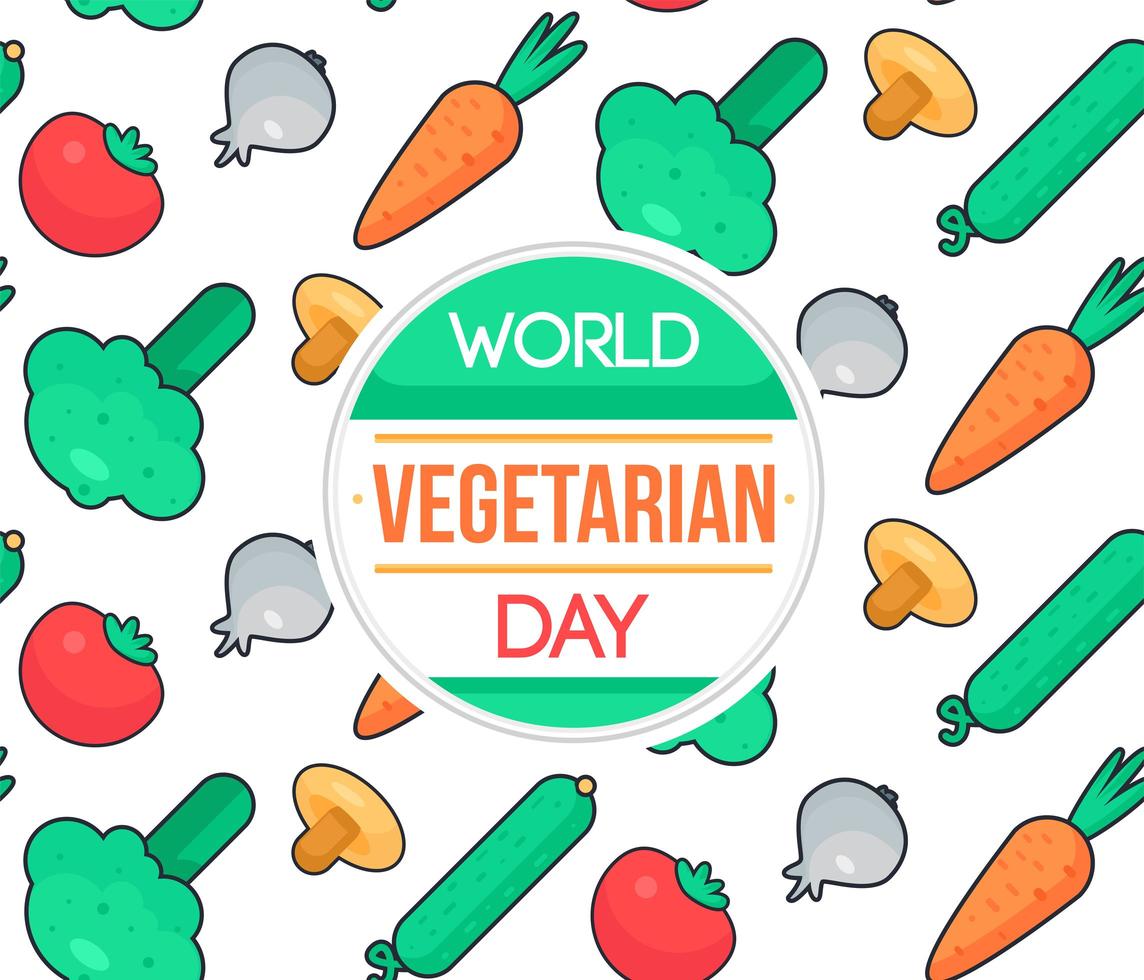 wereld vegetarische dag vector