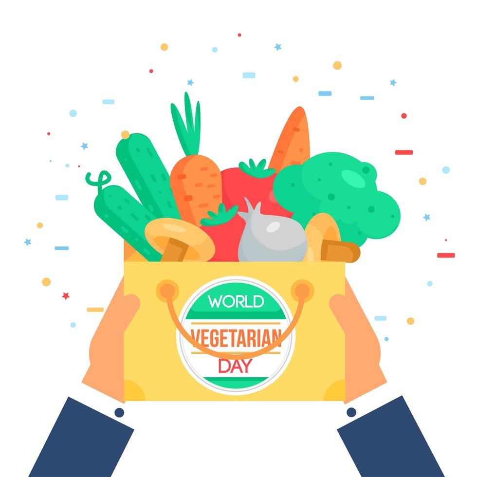 wereld vegetarische dag vector