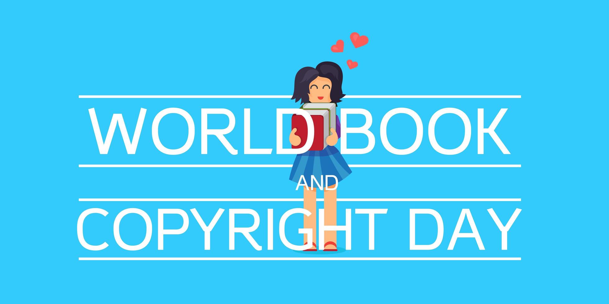 wereldboek en copyrightdag vector