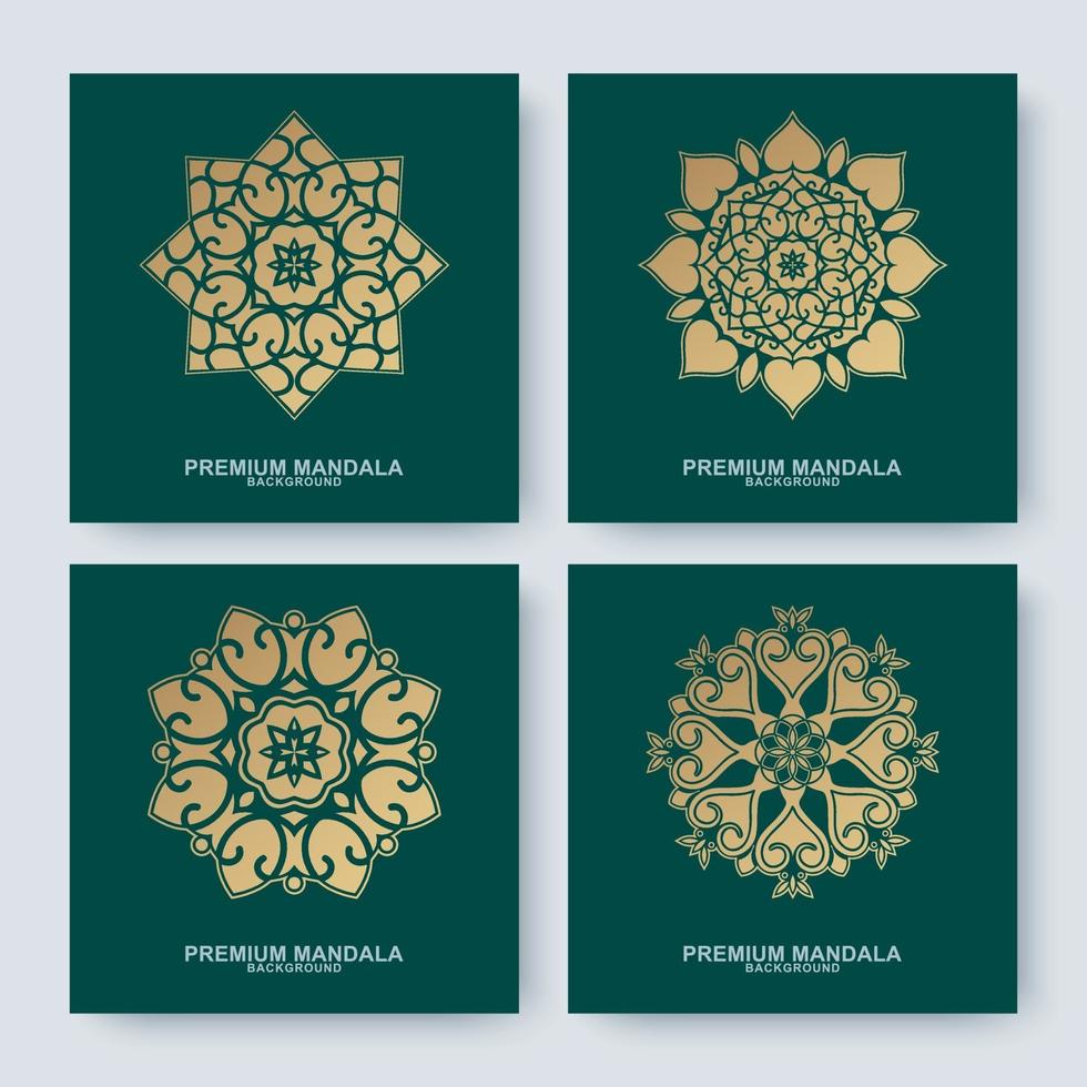 set gouden mandala-collecties vector