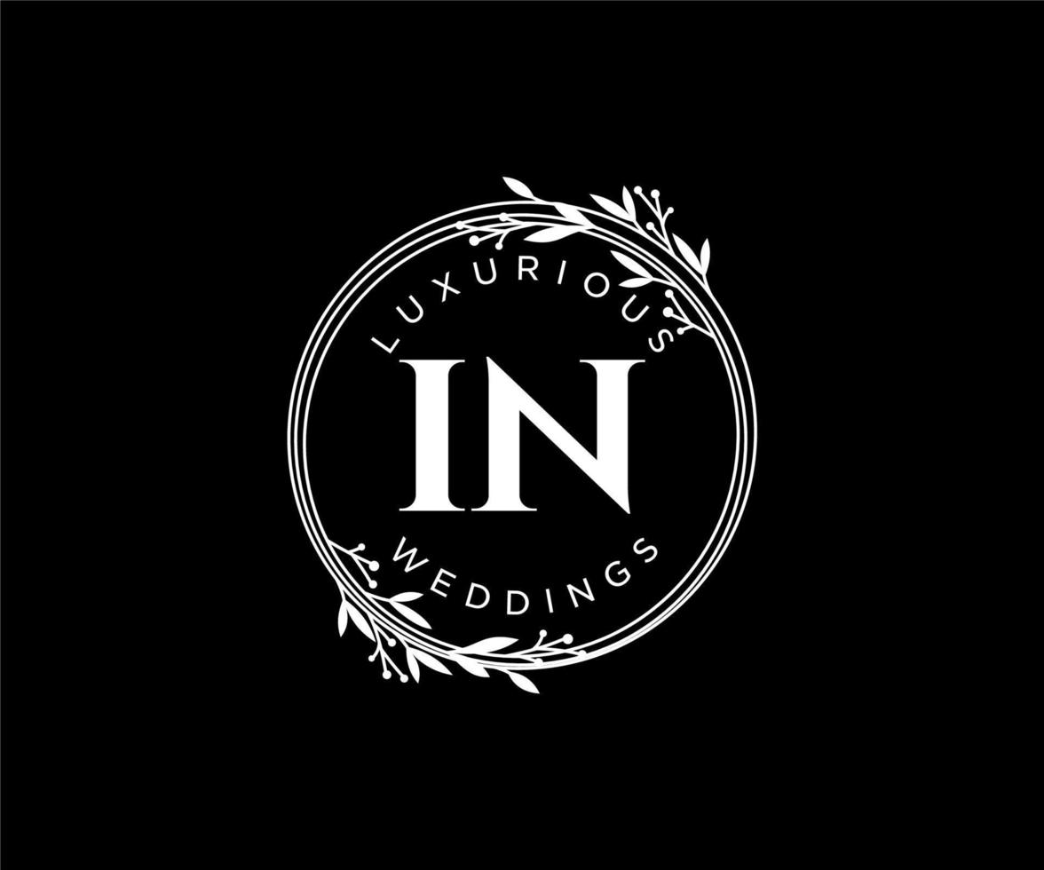 in initialen brief bruiloft monogram logos sjabloon, hand- getrokken modern minimalistisch en bloemen Sjablonen voor uitnodiging kaarten, opslaan de datum, elegant identiteit. vector