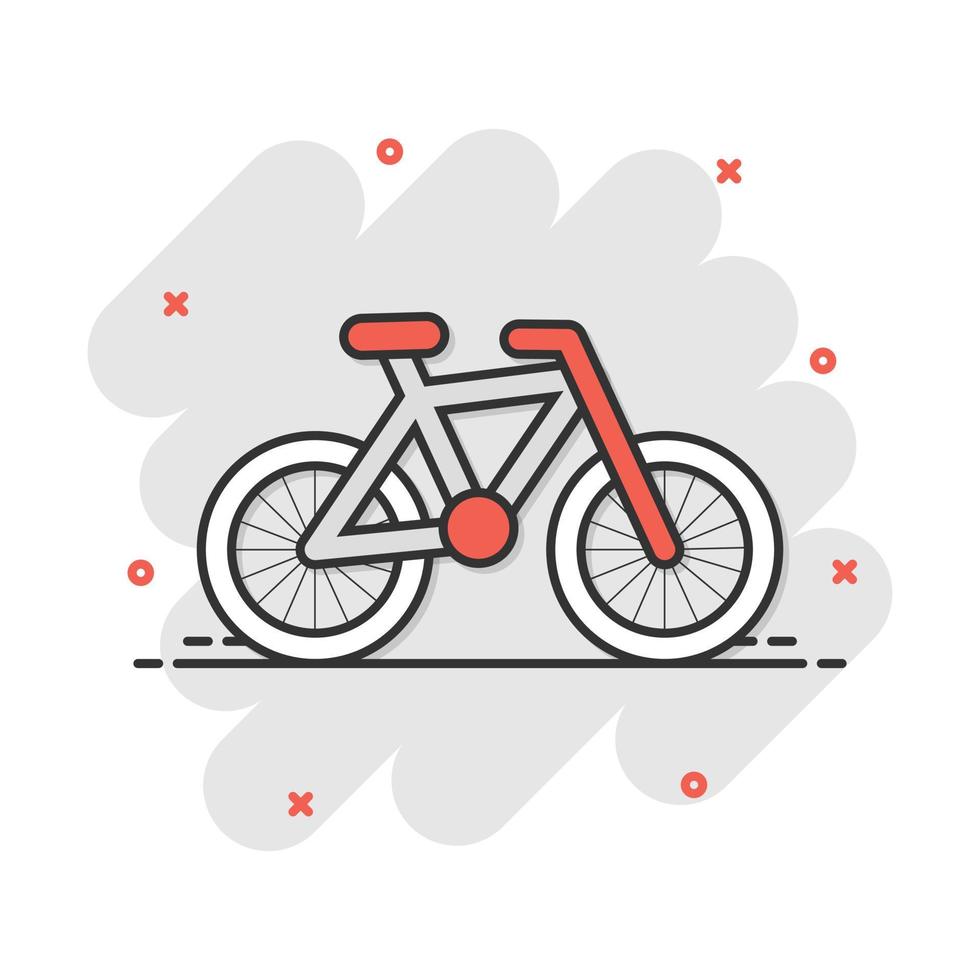 tekenfilm fiets icoon in grappig stijl. fiets teken illustratie pictogram. voertuig bedrijf concept. vector