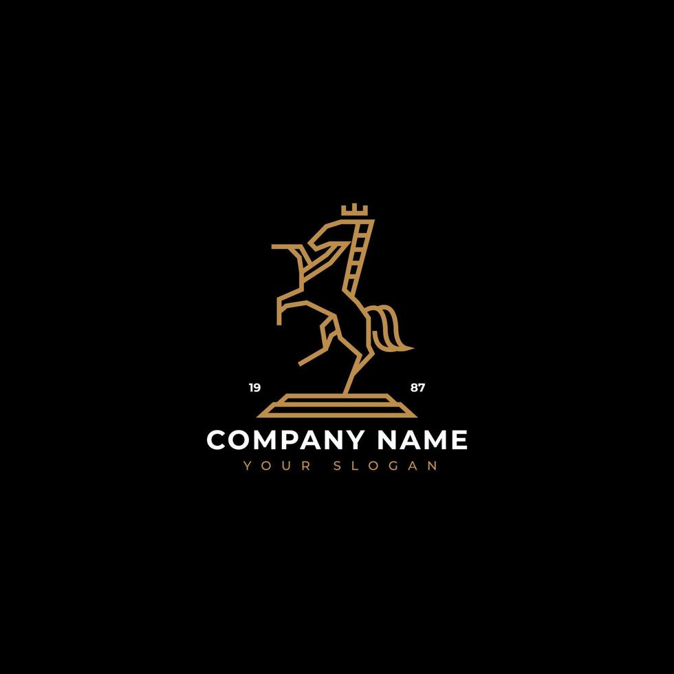 modern paard koning logo vector ontwerp sjabloon