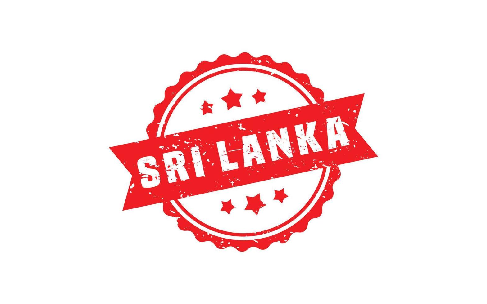 sri lanka postzegel rubber met grunge stijl Aan wit achtergrond vector