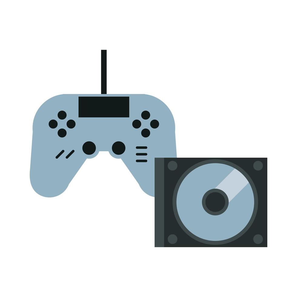 compact disc met videogamecontroller vector