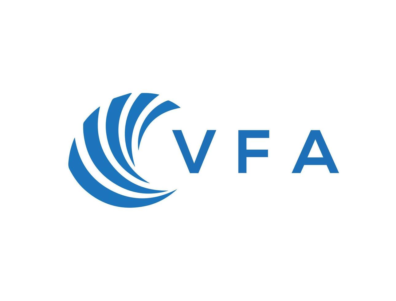 vfa brief logo ontwerp Aan wit achtergrond. vfa creatief cirkel brief logo concept. vfa brief ontwerp. vector