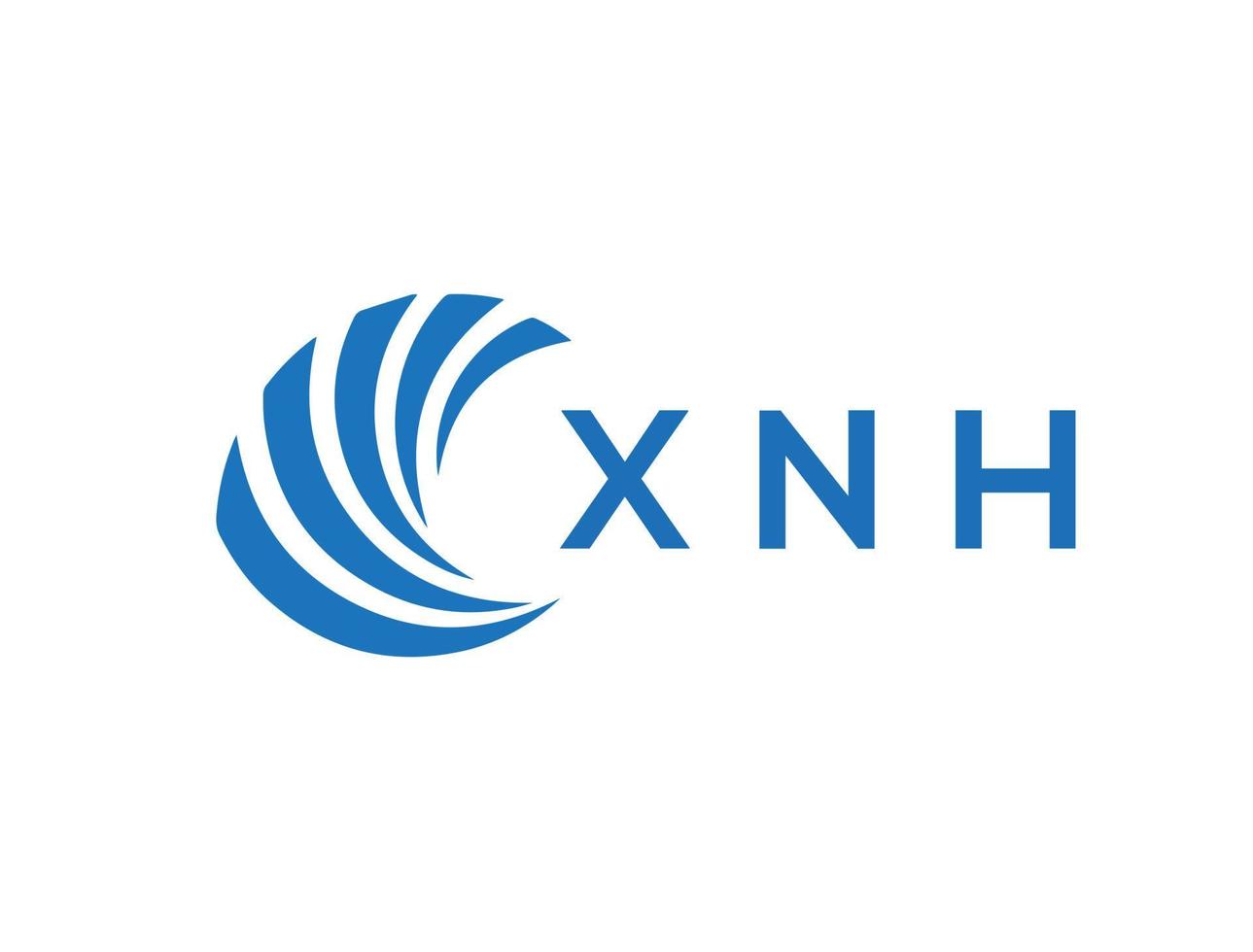 xnh brief logo ontwerp Aan wit achtergrond. xnh creatief cirkel brief logo concept. xnh brief ontwerp. vector