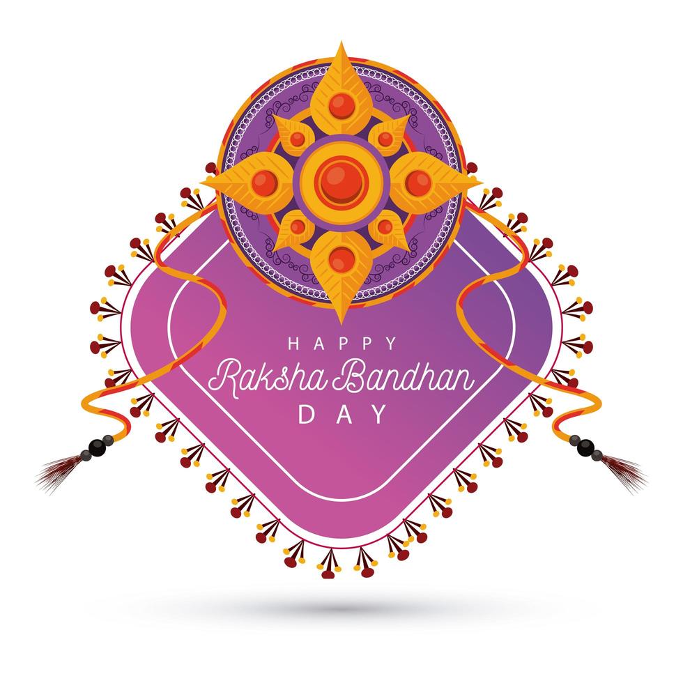 india raksha bandhan bloemendecoratie vector