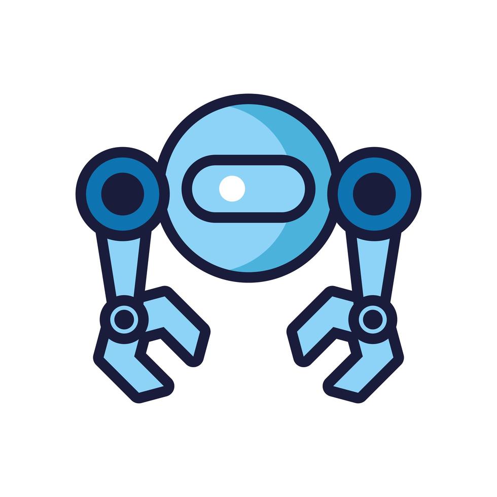 Robot cyborg tech geïsoleerde pictogram vector