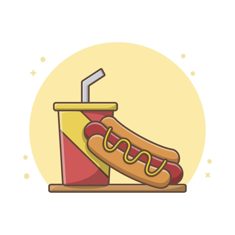 hotdog en drinken icoon ontwerp vector