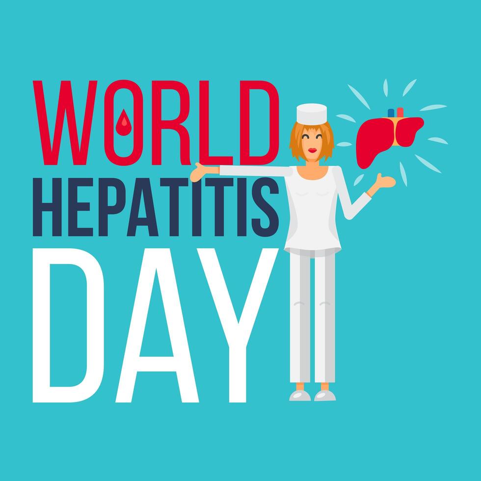 wereld hepatitis dag banner vector