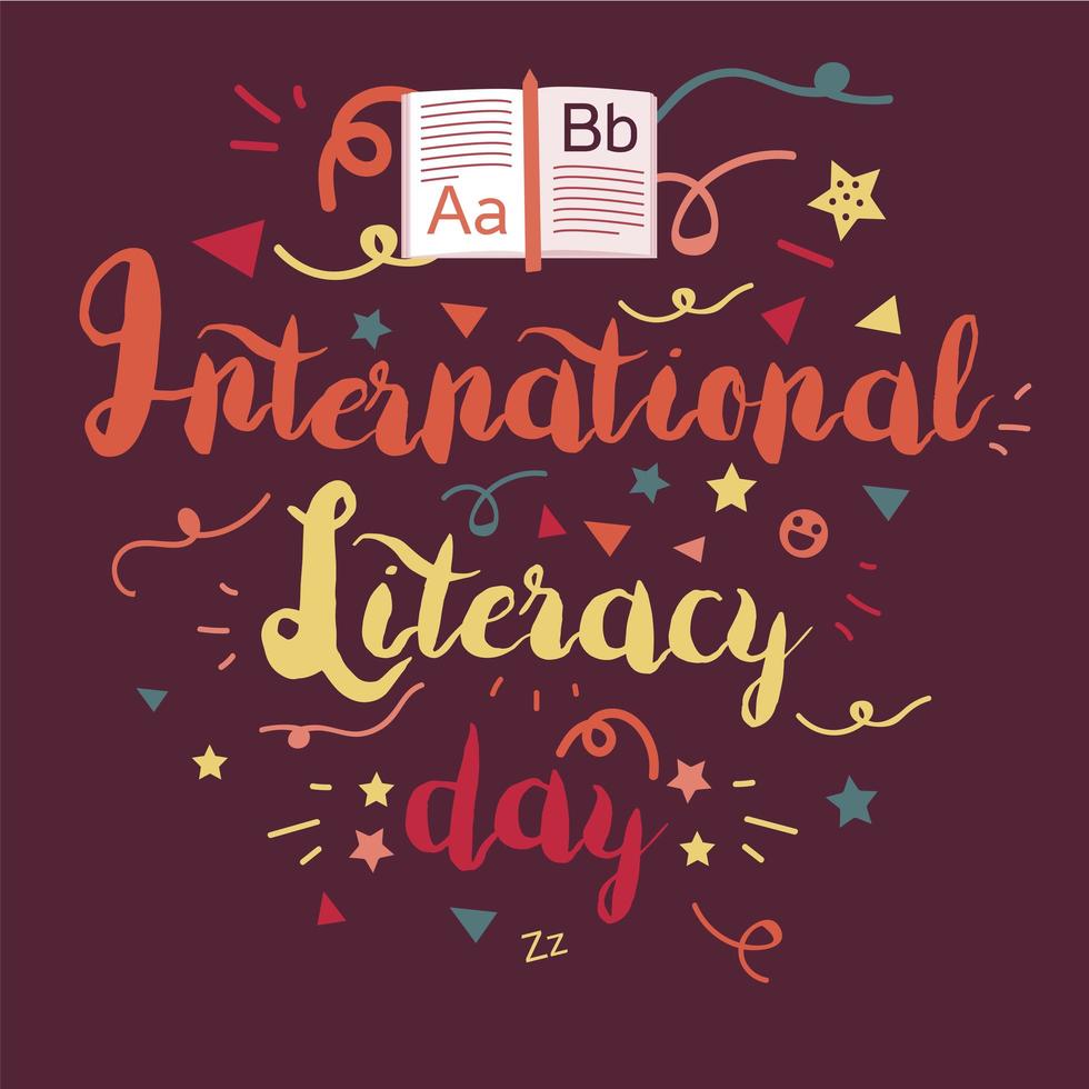 internationale alfabetiseringsdag vector