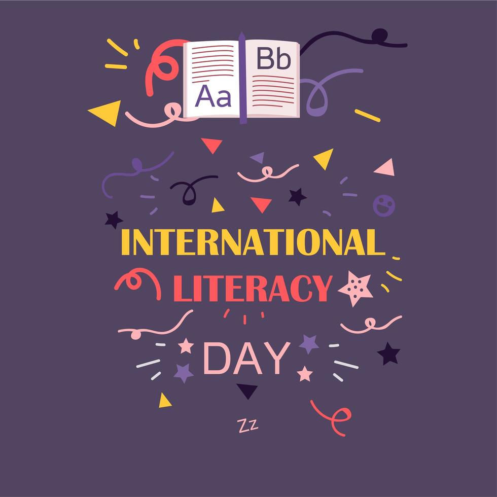 internationale alfabetiseringsdag vector