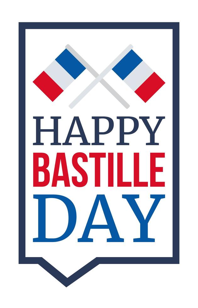 fijne bastille-dag vector