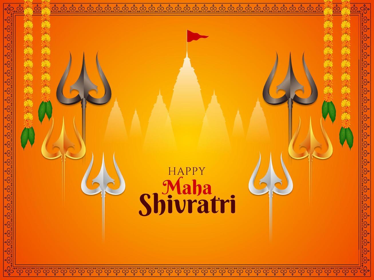 religieus Indisch maha shivratri cultureel festival achtergrond vector