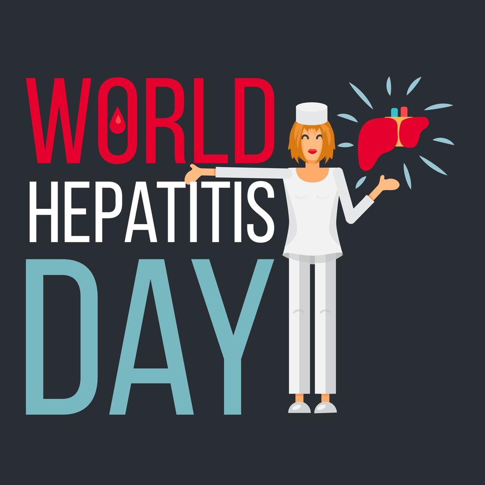 wereld hepatitis dag banner vector