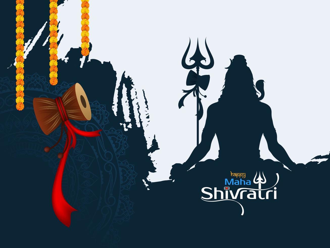 gelukkig maha shivratri Hindoe traditioneel festival achtergrond vector