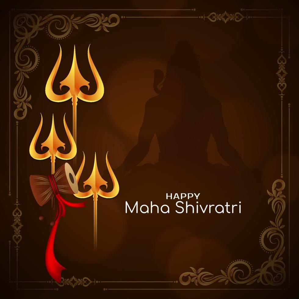 gelukkig maha shivratri Indisch festival mythologie achtergrond vector