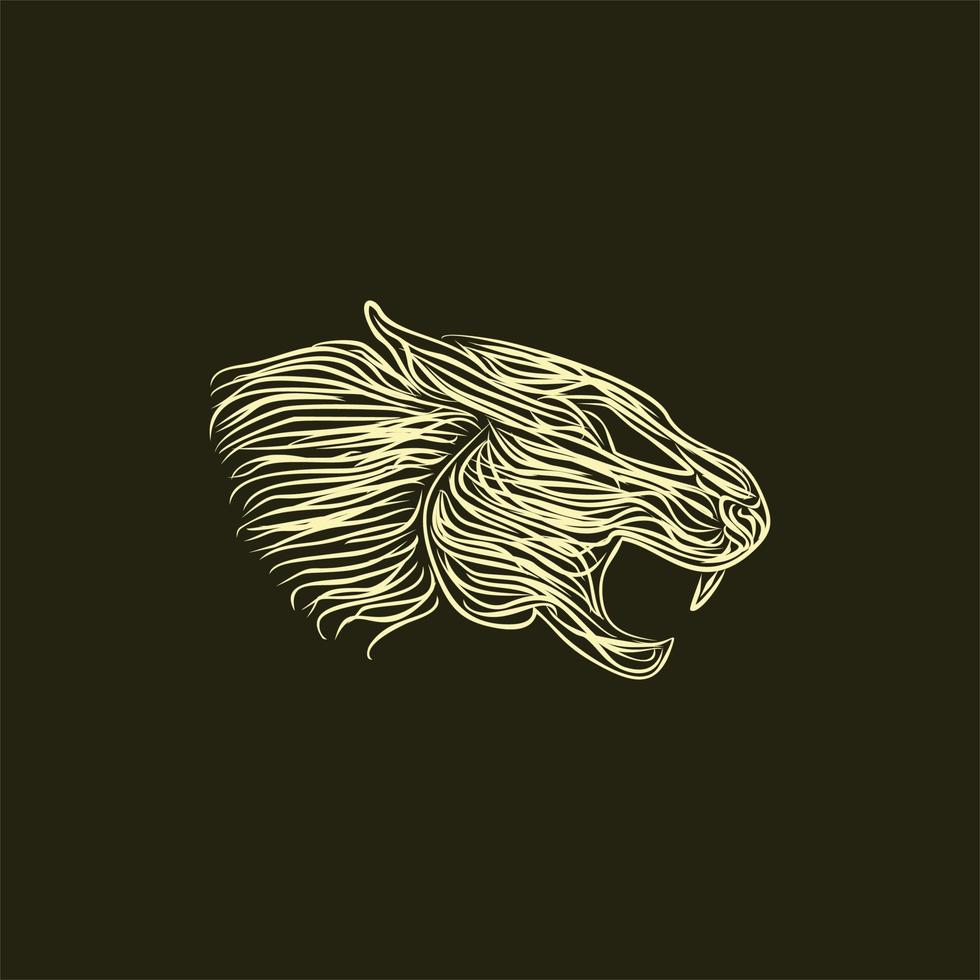 luipaard beest dier artwork stijl creatief ontwerp vector