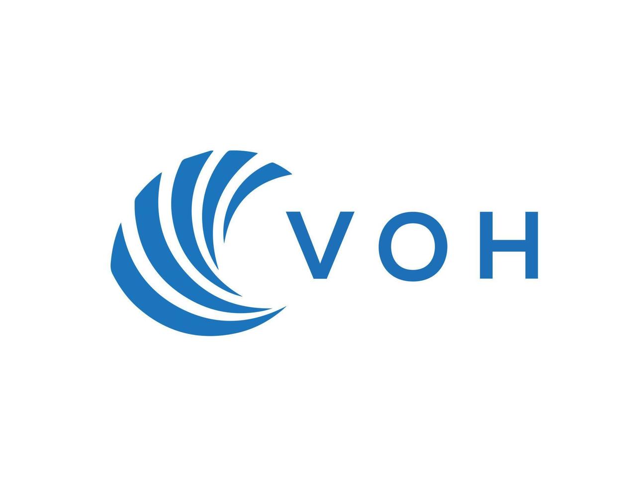 voh brief logo ontwerp Aan wit achtergrond. voh creatief cirkel brief logo concept. voh brief ontwerp. vector