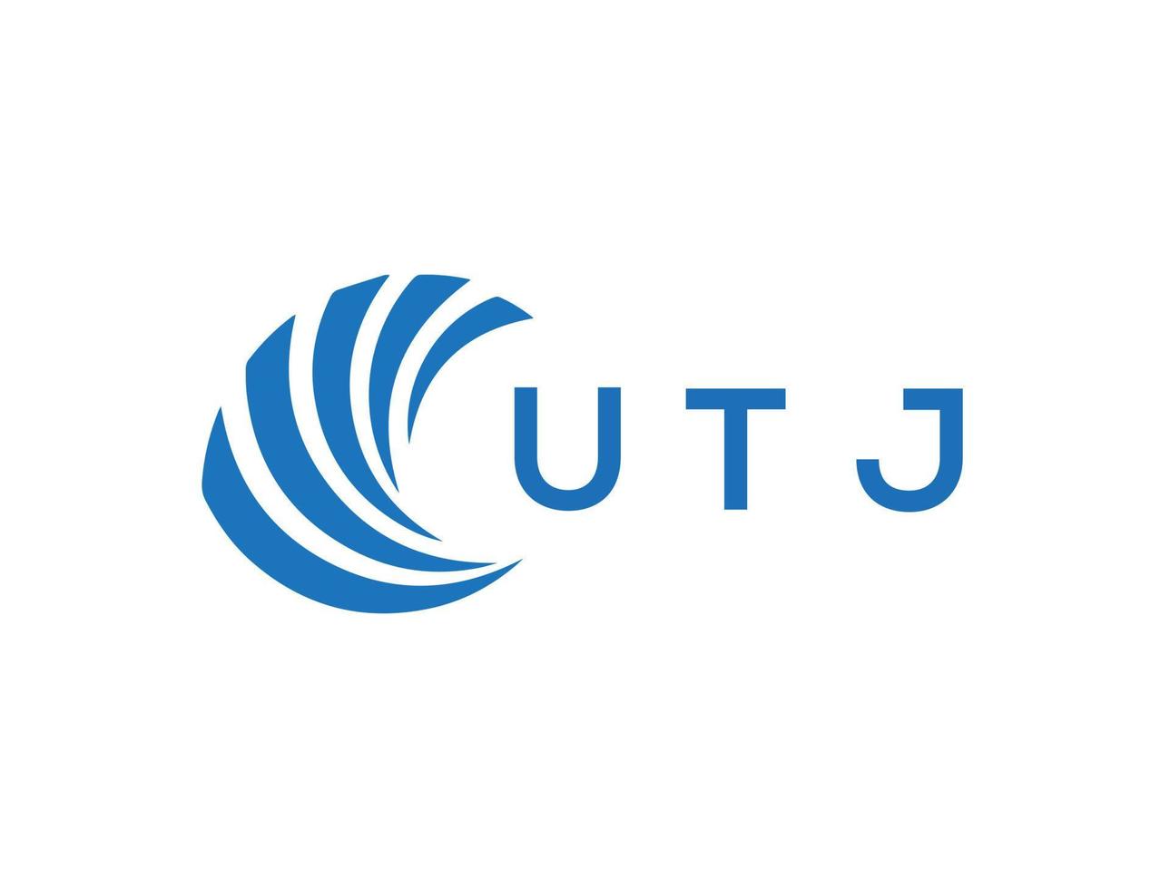 utj brief logo ontwerp Aan wit achtergrond. utj creatief cirkel brief logo concept. utj brief ontwerp. vector