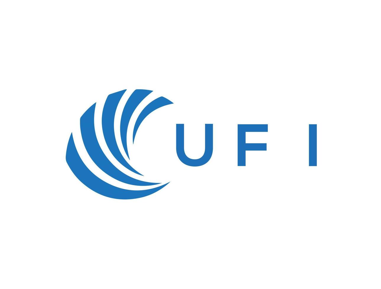 ufi brief logo ontwerp Aan wit achtergrond. ufi creatief cirkel brief logo concept. ufi brief ontwerp. vector