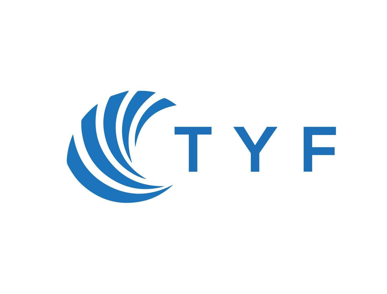 tyf brief logo ontwerp Aan wit achtergrond. tyf creatief cirkel brief logo concept. tyf brief ontwerp. vector